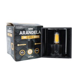 Mini Arandela Led Preta 3w 2 Fachos 3k 270lm Ip66 Bivolt - 2