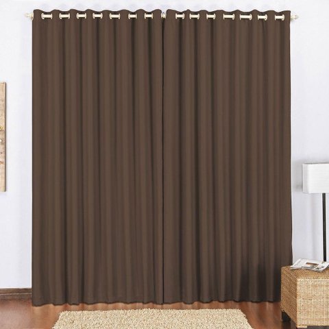 Cortina Blackout 2,00m X 1,70m Tabaco Tecido Blackout Corta Luz Sala Quarto Nova