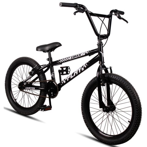 Bicicleta Aro 20 Bmx Infantil Flay Aro Aero Freio V-brake Menino 6, 7, 8, 9, 10 + Anos - Preto