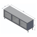 Ver imagem 5 de Rack para TV até 55" BRV BR149 136cm 3 Portas Mel/Preto