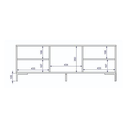 Ver imagem 4 de Rack para TV até 55" BRV BR149 136cm 3 Portas Mel/Preto