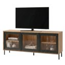 Ver imagem 3 de Rack para TV até 55" BRV BR149 136cm 3 Portas Mel/Preto