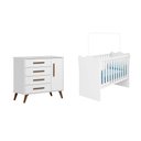 Ver imagem 1 de Quarto Infantil Cômoda Sapateira Retrô e Berço Doce Sonho Quarto Infantil Bebê Branco - Fdecor