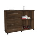 Ver imagem 3 de Cômoda Sapateira Master 4 Gavetas 2 Portas Amêndoa para Quarto