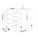 Ver imagem 4 de Cômoda Sapateira Master 4 Gavetas 2 Portas Amêndoa para Quarto