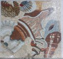 Ver imagem 1 de Rosone Mosaico Contemporâneo Conchas do Mar 150x160cm