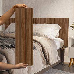 Cabeceira Ripado Modular 3 Caixas Ubatuba Cama Solteirão e Viúva Linea Brasil - 3