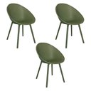 Ver imagem 1 de Kit 3 Cadeiras Área Externa de Pp Marina com Base Desmontável Verde G56 - Gran Belo