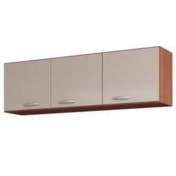 Armário Aéreo para Cozinha 3 Portas 120 cm Capuccino Off White - Poquema - 1