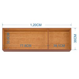 Armário Aéreo para Cozinha 3 Portas 120 cm Capuccino Off White - Poquema - 3