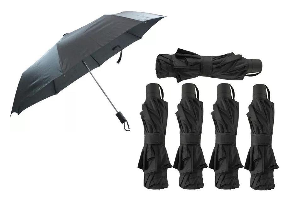 Kit 5 Guarda Chuva Sombrinha Manual Reforçado Cabe na Bolsa