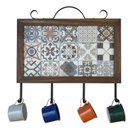 Ver imagem 1 de Porta Canecas Xicaras Parede Colonial G com 4 Canecas 50 Ml Utensilios do Chef