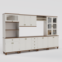 Ver imagem 1 de Cozinha Compacta Retrô 6 Peça Off/ White Nogueira