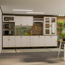 Ver imagem 3 de Cozinha Compacta Retrô 6 Peça Off/ White Nogueira