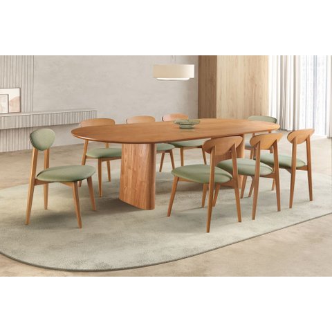 Sala de Jantar Moderna 8 Cadeiras - Hórus - Requinte Salas