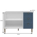 Ver imagem 7 de Cozinha Compacta Modulada 2 Peças 5 Portas 3 Gavetas 120cm Provençal Branco/Azul - Mademovel