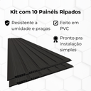 Ver imagem 4 de Kit 10 Painel Ripado Pvc 3d Decorativo 20cm X 3m