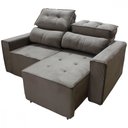 Ver imagem 4 de Sofá para Sala Reclinavel Estofado Price 180cm Veludo Castor