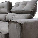 Ver mais imagens de Sofá para Sala Reclinavel Estofado Price 180cm Veludo Castor
