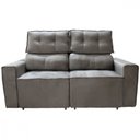 Ver imagem 3 de Sofá para Sala Reclinavel Estofado Price 180cm Veludo Castor