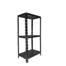 Estante de aço colorida 82x42x30 3 bandejas chapa 26 - Preto - 1