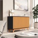 Ver imagem 2 de Buffet Aparador 3 Portas Ripado Mdf 1.36 Juçara Ofertamo