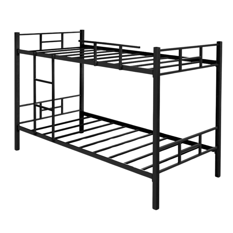 Cama Beliche Solteiro Aço com Escada e Grade de Proteção Reforçada