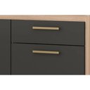 Ver imagem 6 de Cozinha Compacta Kit Álamo C/ 6 Portas e 1 Gaveta 160cm Avena/grafito - Demóbile