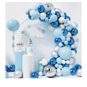Ver imagem 1 de Balões de Festa Arco Desconstruído Azul Frozen Aniversário - Kit Balões Azul 101 Peças