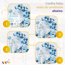Ver imagem 5 de Balões de Festa Arco Desconstruído Azul Frozen Aniversário - Kit Balões Azul 101 Peças
