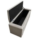 Ver imagem 4 de Calçadeira Baú Solteiro 90 Cm Para Cama Box Linho Bege