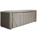 Ver imagem 1 de Calçadeira Baú Solteiro 90 Cm Para Cama Box Linho Bege