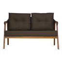 Ver imagem 1 de Namoradeira Vitoria Base Reforçada Luxo Veludo  Marrom