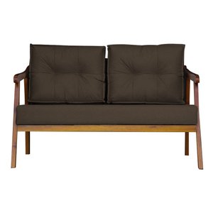 Namoradeira Vitoria Base Reforçada Luxo Veludo  Marrom