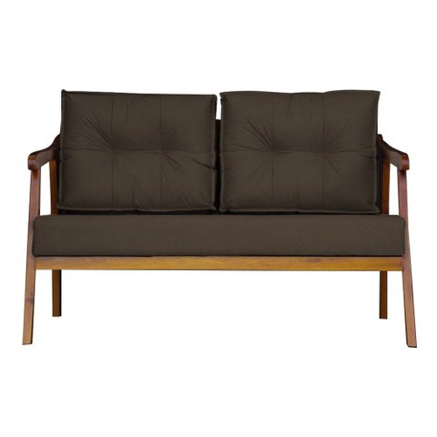 Namoradeira Vitoria Base Reforçada Luxo Veludo  Marrom