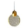 Luminária Pendente Disco Cristal C Bolhas Dourado Led 110v/220v Bivolt - 1