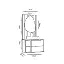 Ver imagem 4 de Conjunto Lívia Suspenso 78 Cm Painel Espelho Orgânico C/led - Fabribam