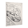 Tela para Pintura Riscada 30x40cm Hot Wheels Art & Hobby - 1