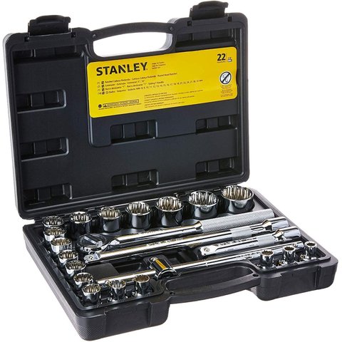 Jogo de Soquetes 1/2 - 22 Pecas Stanley