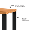 Ver imagem 3 de Mesa para Escritório Industrial Freijó/preto - Dalla Costa
