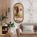 Ver mais imagens de Espelho Moldura Madeira Freijó Oval Corpo Inteiro 80x50cm:frejó Claro