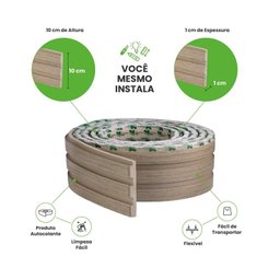 Painel Ripado Eva Laminado Autocolante 10cm Rpdol C/10 Metros Madeto Carvalho - 4