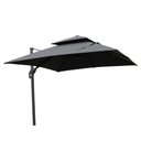 Ver imagem 3 de Ombrelone Lateral Tulum Rivatti 300 Cm em Aluminio com Base Cruz Capa Poliéster Grafite