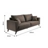 Sofa 4 Lugares Com Pes Em Imbuia Manchester  - 3