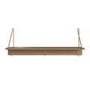 Ver imagem 5 de Kit Banco Sapateira Orgânico Luna Cabideiro Prateleira Oslo Artesano MDP Hanover Base Metal Dourado