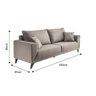 Sofa 4 Lugares Com Pes Em Imbuia Manchester  - 3