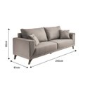 Ver imagem 3 de Sofa 4 Lugares com Pes em Imbuia Manchester