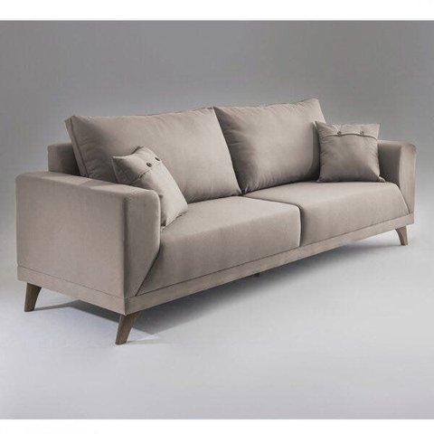 Sofa 4 Lugares com Pes em Imbuia Manchester