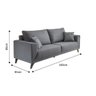Sofa 4 Lugares Com Pes Em Imbuia Manchester  - 3