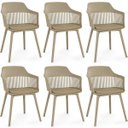 Ver imagem 2 de Kit 6 Cadeiras de Jantar Montreal Marcela Design Moderno Liso Nude